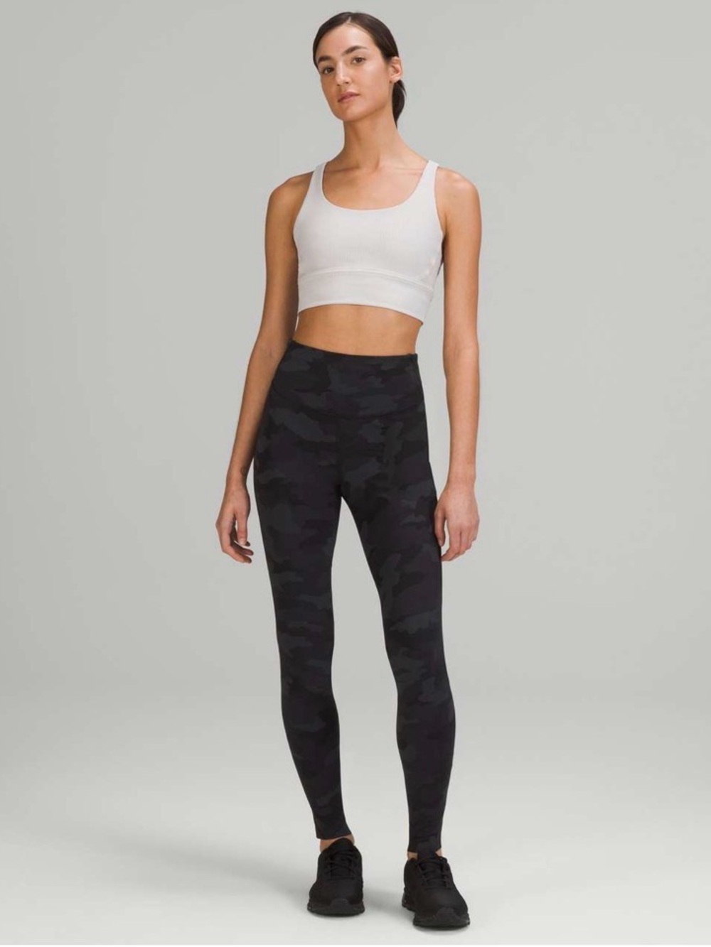 Lululemon Black Camo Base Pace High-Rise Leggings 25” - Picture 2 of 8